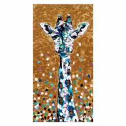 Embellished Giraffe Canvas Wall Art, 22x28