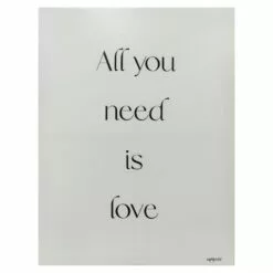 Found & Fable All You Need Is Love Canvas Wall Art, 12x16