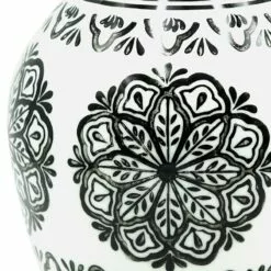 Found & Fable Black & White Floral Ceramic Vase, 8" 5 Found & Fable Black & White Floral Ceramic Vase, 8" -Cosplay Shop found fable black white floral ceramic vase 8 1