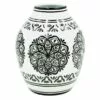 Found & Fable Black & White Floral Ceramic Vase, 8" -Cosplay Shop found fable black white floral ceramic vase 8
