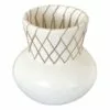 Found & Fable Gashia White Terracotta Vase With Rattan 1 Found & Fable Gashia White Terracotta Vase With Rattan -Cosplay Shop found fable gashia white terracotta vase with rattan