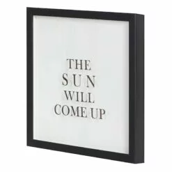 Found & Fable Glass Framed The Sun Will Come Up Wall Art, 12" -Cosplay Shop found fable glass framed the sun will come up wall art 12 1