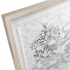 Found & Fable Glass Framed Tiger Print Wall Art, 21" -Cosplay Shop found fable glass framed tiger print wall art 21 2