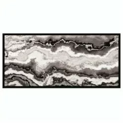Framed Agate Pattern Art Canvas Wall Art, 56x26