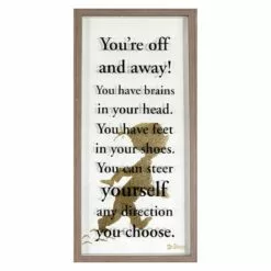 Framed You're Off & Away Dr. Seuss Wall Art, 10x20