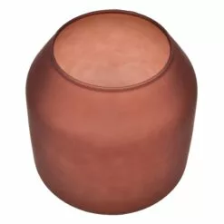 Frosted Red Glass Vase, 8" -Cosplay Shop frosted red glass vase 8 1