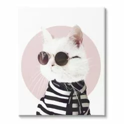 Glam Cat Canvas Wall Art, 12x16