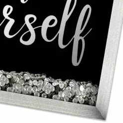 Glass Framed Believe In Yourself Sequin Shaker Box Wall Art, 12" -Cosplay Shop glass framed believe in yourself sequin shaker box wall art 12 1