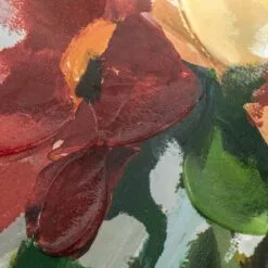 Glass Framed Floral Strokes Print Wall Art, 11x14 -Cosplay Shop glass framed floral strokes print wall art 11x14 6