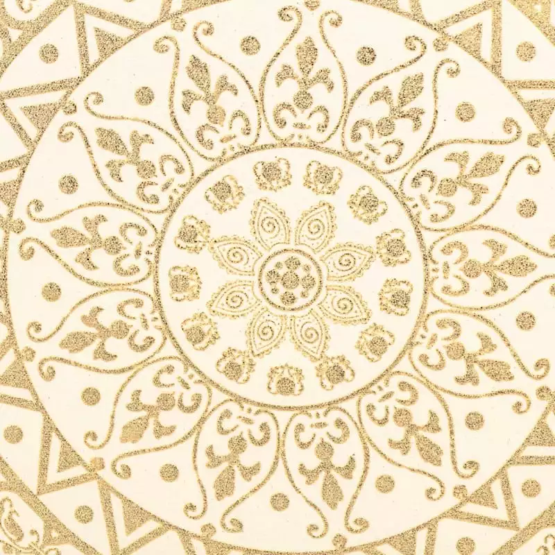 Glass Framed Gold Mandala Wall Art, 18" 5 Glass Framed Gold Mandala Wall Art, 18" - Image 3