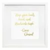 Glass Framed Keep Your Heels & Standards High Chanel Wall Art, 19" -Cosplay Shop glass framed keep your heels standards high chanel wall art 19