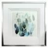 Glass Framed Leaf Mural Abstract Wall Art, 21" -Cosplay Shop glass framed leaf mural abstract wall art 21