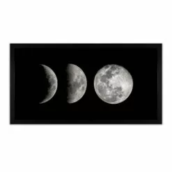 Glass Framed Moon Phases Art, 12x24