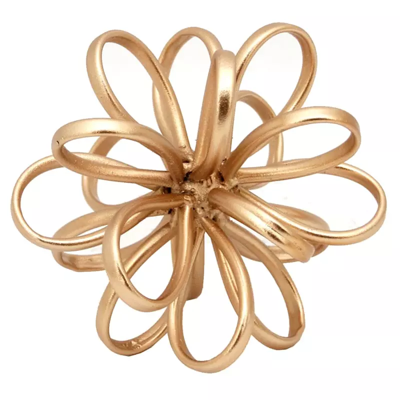 Gold Metal Flower, 5" 3 Gold Metal Flower, 5"