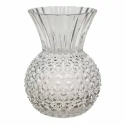 Grace Mitchell Grey Textured Glass Vase, 11"