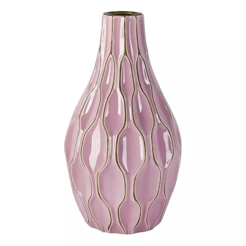 Grace Mitchell Katherine Purple Ceramic Vase, 12" 3 Grace Mitchell Katherine Purple Ceramic Vase, 12"