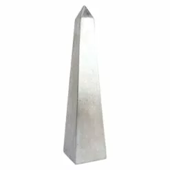 Grace Mitchell Silver Obelisk Table Decor, 15"