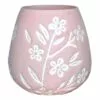 Grace Mitchell White Floral Pink Glass Vase, 6" -Cosplay Shop grace mitchell white floral pink glass vase 6