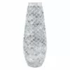 Grey Oval Mosaic Glass Vase, 15" -Cosplay Shop grey oval mosaic glass vase 15