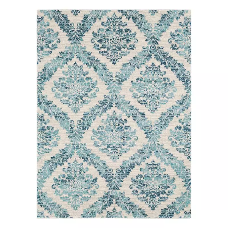 Harput Blue Floral Area Rug, 5x7 3 Harput Blue Floral Area Rug, 5x7