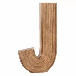 Honeybloom 12" Brown Monogram Letter, J