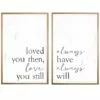 Honeybloom 2-Piece Glass Framed Love You Then Still & Always Will Wall Art, 24x36 -Cosplay Shop honeybloom 2 piece glass framed love you then still always will wall art 24x36 1