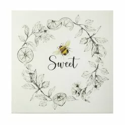 Honeybloom 3-Piece Bee Canvas Wall Art, 6" -Cosplay Shop honeybloom 3 piece bee canvas wall art 6 3