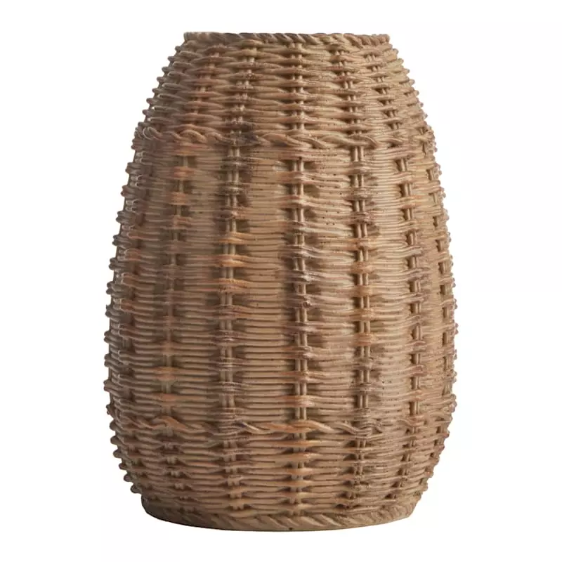 Honeybloom Brown Wicker-Look Vase, 8" 3 Honeybloom Brown Wicker-Look Vase, 8"