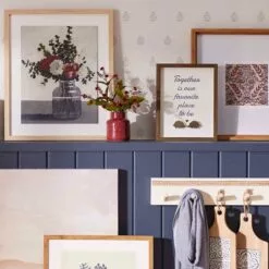 Honeybloom Glass Framed Raised Floral Print Wall Art, 19x23 -Cosplay Shop honeybloom glass framed raised floral print wall art 19x23 3