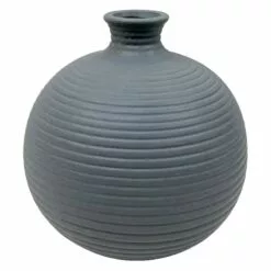 Honeybloom Grey Ceramic Vase, 7"&nbsp; &nbsp;