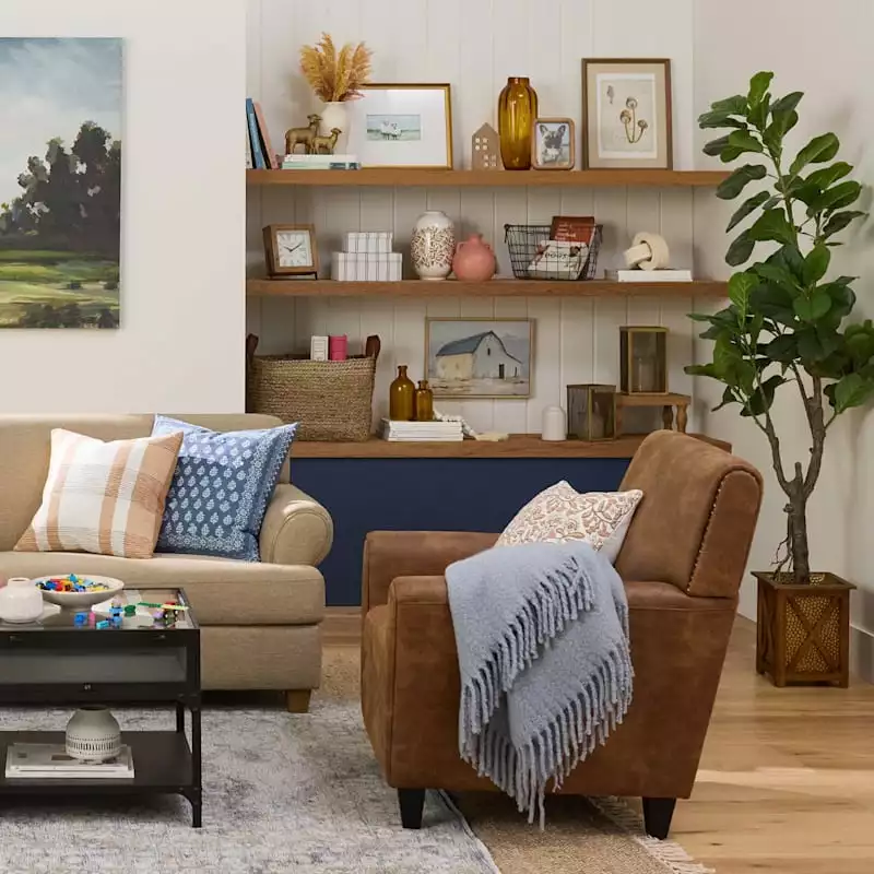 Honeybloom Ivory & Blue Striped Decorative Box, 6x5 9 Honeybloom Ivory & Blue Striped Decorative Box, 6x5 - Image 7