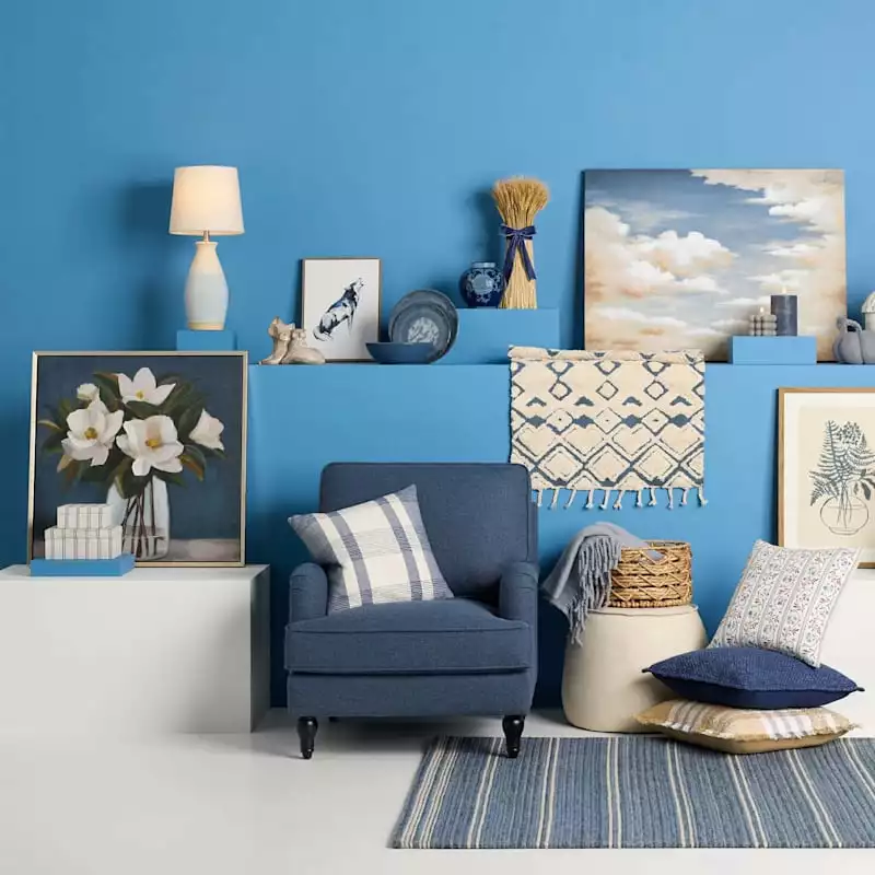 Honeybloom Ivory & Blue Striped Decorative Box, 6x5 11 Honeybloom Ivory & Blue Striped Decorative Box, 6x5 - Image 9