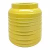 Honeybloom Yellow Ribbed Ceramic Vase, 8" 1 Honeybloom Yellow Ribbed Ceramic Vase, 8" -Cosplay Shop honeybloom yellow ribbed ceramic vase 8