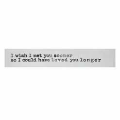 I Wish I Met You Sooner Sentiment Canvas Wall Art, 36x6