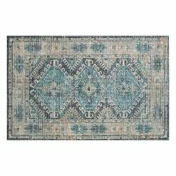 Khloe Blue & Tan Accent Rug, 4x6