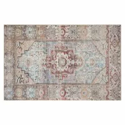 Khloe Light Blue Multicolor Accent Rug, 4x6