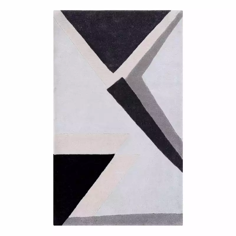 Laila Ali Black & White Geo Accent Rug, 27x45 3 Laila Ali Black & White Geo Accent Rug, 27x45