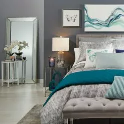 Laila Ali Blue Textured Glass Vase, 8" 5 Laila Ali Blue Textured Glass Vase, 8" -Cosplay Shop laila ali blue textured glass vase 8 1