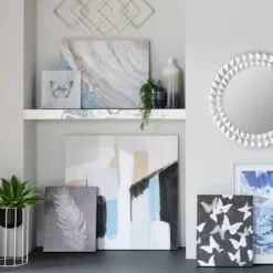 Laila Ali Grey Feather Canvas Wall Art, 16x20 -Cosplay Shop laila ali grey feather canvas wall art 16x20 7