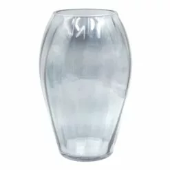 Laila Ali Grey Glass Vase, 10"