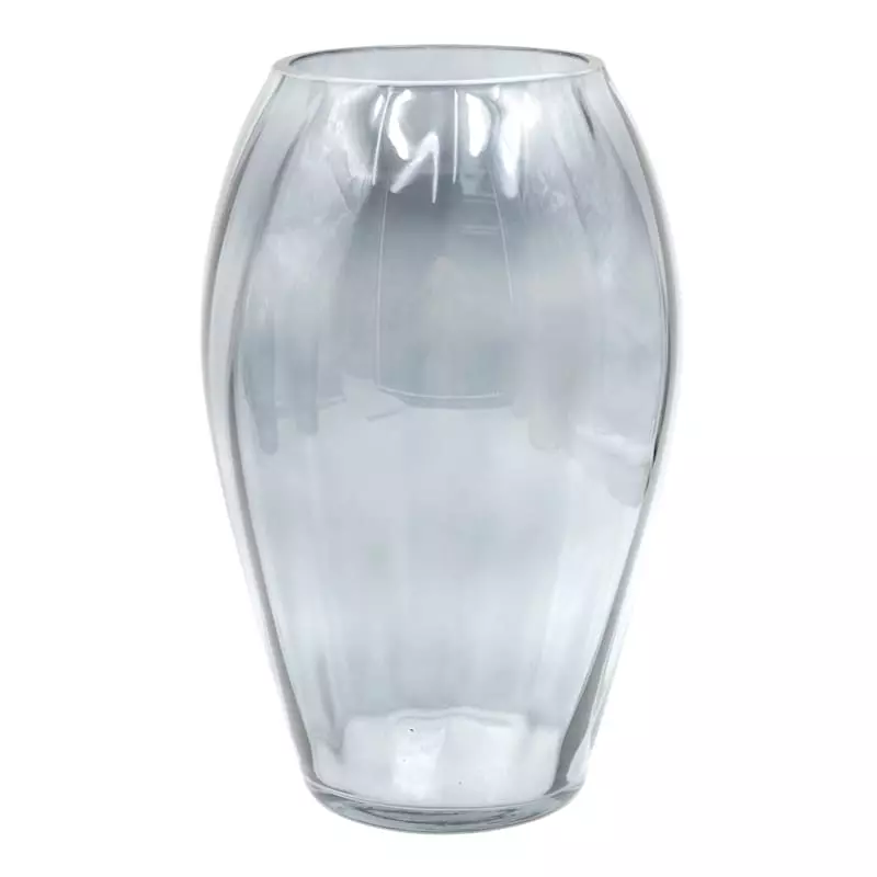 Laila Ali Grey Glass Vase, 10" 3 Laila Ali Grey Glass Vase, 10"