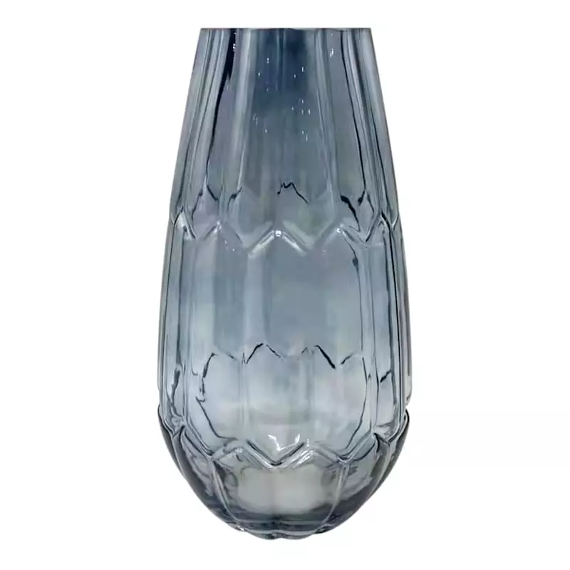 Laila Ali Grey Glass Vase, 13" 3 Laila Ali Grey Glass Vase, 13"