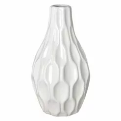 Laila Ali Katherine White Vase, 12"