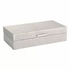 Laila Ali Metallic Seagrass Decorative Box, Medium