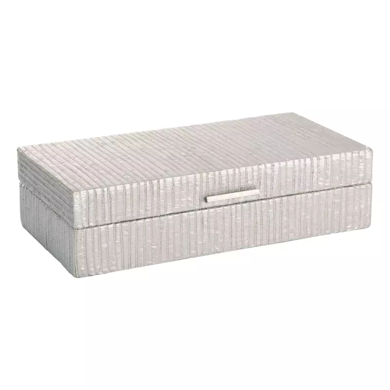 Laila Ali Metallic Seagrass Decorative Box, Medium 3 Laila Ali Metallic Seagrass Decorative Box, Medium