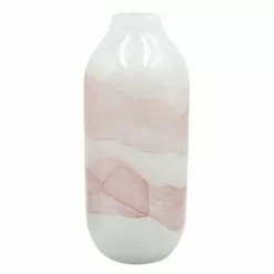 Laila Ali Milky Pink Glass Vase, 14"