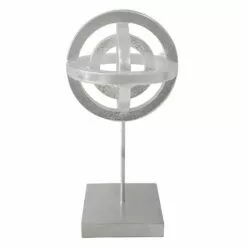 Laila Ali Silver 4-Ring Modern Figurine, 11.2"