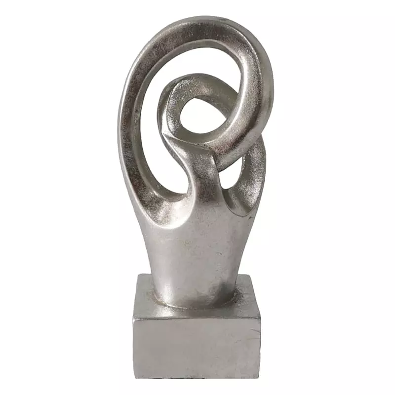 Laila Ali Silver Abstract Loop Figurine, 8" 3 Laila Ali Silver Abstract Loop Figurine, 8"