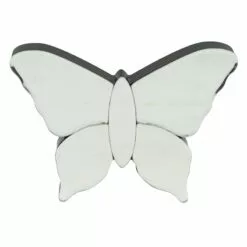 Laila Ali Silver Mirrored Butterfly Decor, 9x7