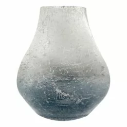 Laila Ali Smoke Ombre Glass Vase, 9"